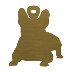 Gravírozható biléta - Francia bulldog (35×39 mm)