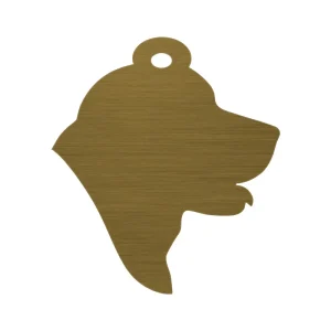 Gravírozható biléta - Golden retriever (36×41 mm)