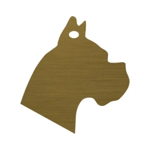 Gravírozható biléta - Német dog (36×39 mm)